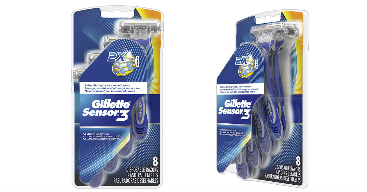 Gillette Sensor3 Men's Razors ONLY $0.69 Each on Amazon