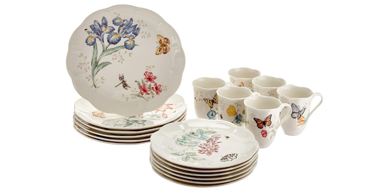 Lenox Butterfly 18-Piece Dinnerware Set ONLY $99.94 (Reg. $390)