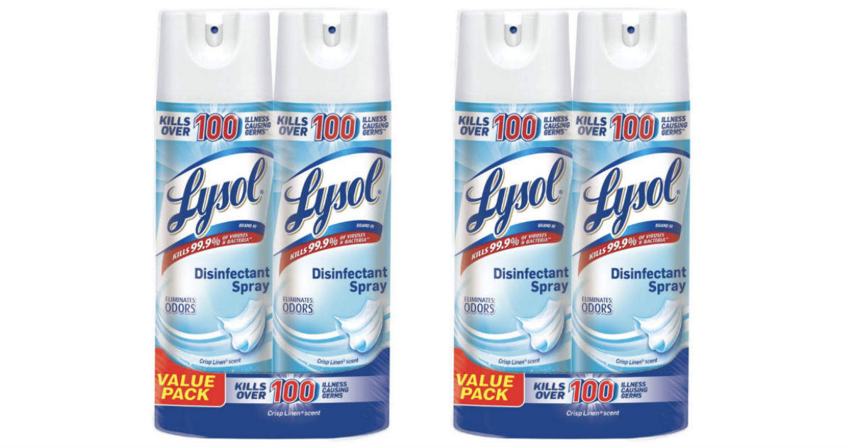 Lysol Disinfectant Spray, Crisp Linen 2-Pk ONLY $7.31 at Amazon