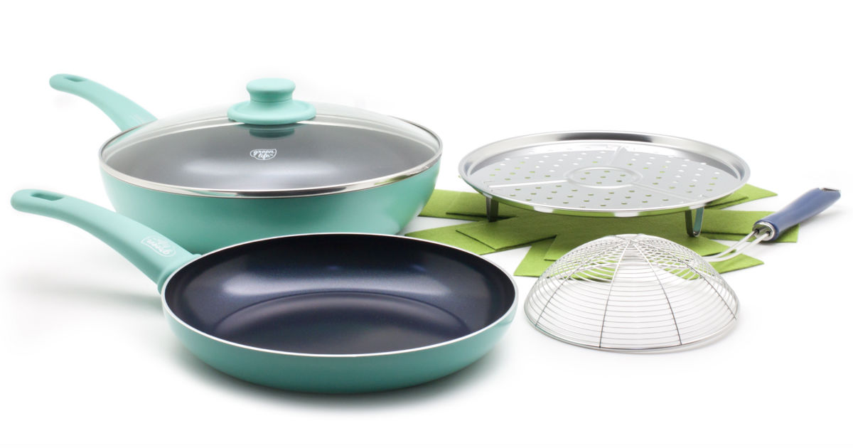 GreenLife Diamond Ceramic Non-Stick Cookware Set ONLY $19.35