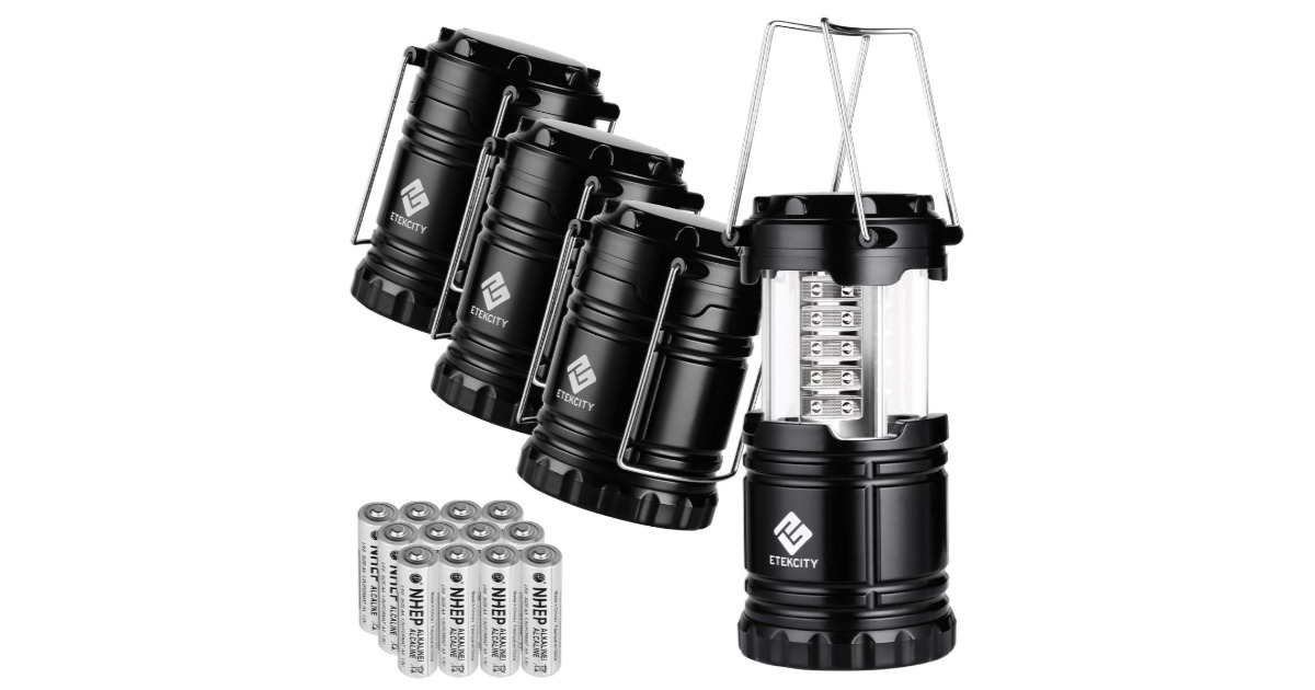 Etekcity 4-Pack LED Camping Lanterns ONLY $ 18.39 (Reg. $30)