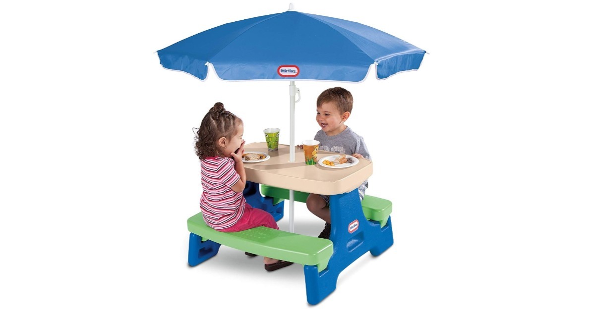 Little Tikes Picnic Table with Umbrella ONLY $41.99 (Reg. $70)