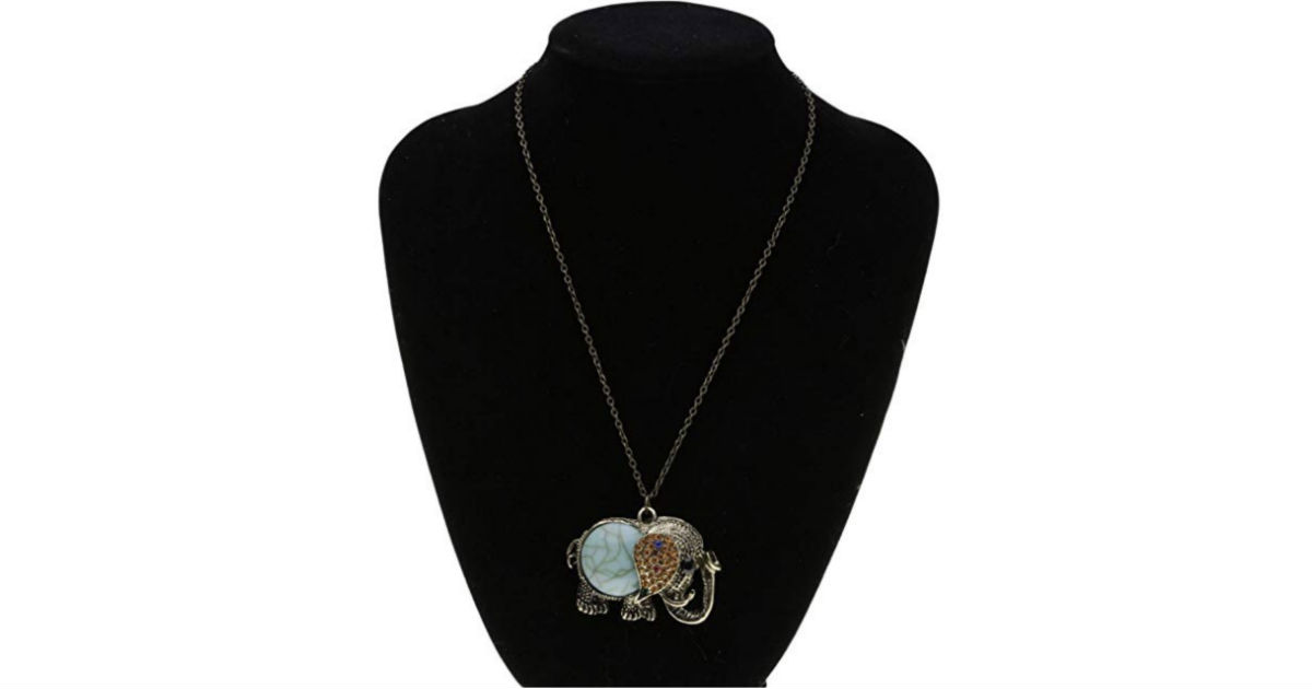 Retro Vintage Elephant Pendant Long Chain ONLY $3.04 Shipped