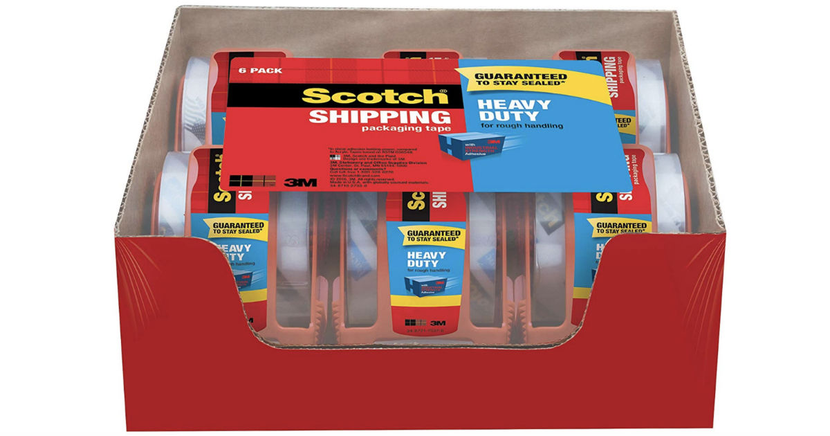 Scotch Heavy Duty Shipping Tape 6-Pack ONLY $8.65 Shipped