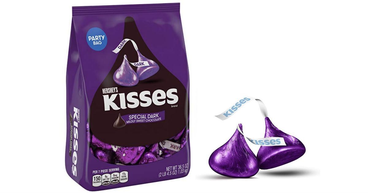 Hershey’s Dark Chocolate Kisses Candy 36.5oz Bag ONLY $7.26