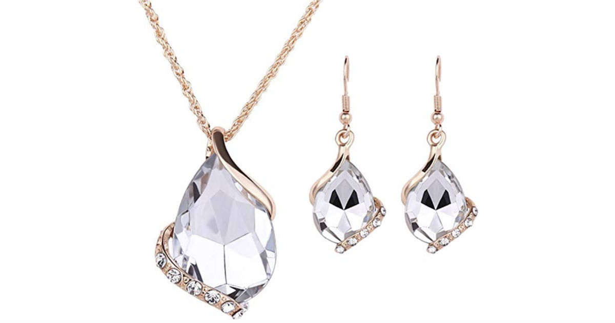 Crystal Pendant Gold Plated ONLY $1.48 Shipped