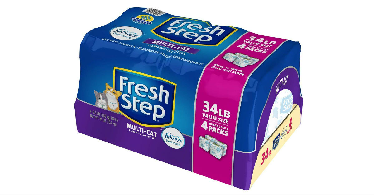 Fresh Step 34 lbs. Multi-Cat Litter Only $12.23 on Amazon