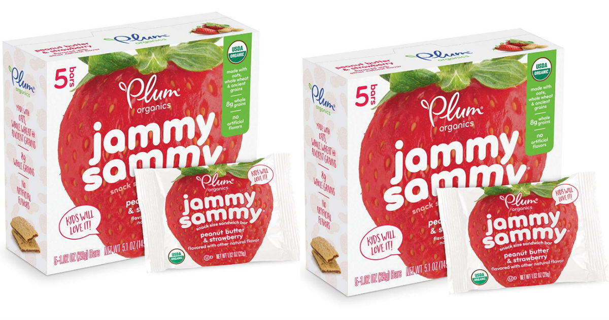 Plum Organics Jammy Sammy 30-ct Kids Snack Bars ONLY $15.22
