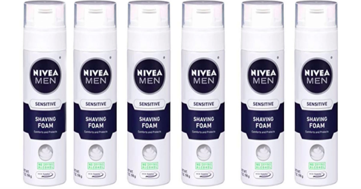 NIVEA Men Shave Foam 6-Pack ONLY $8.95 Shipped