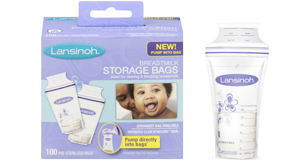 Lansinoh Breastmilk Storage Bags 100-Pk ONLY $8.27 (Reg $13.25)