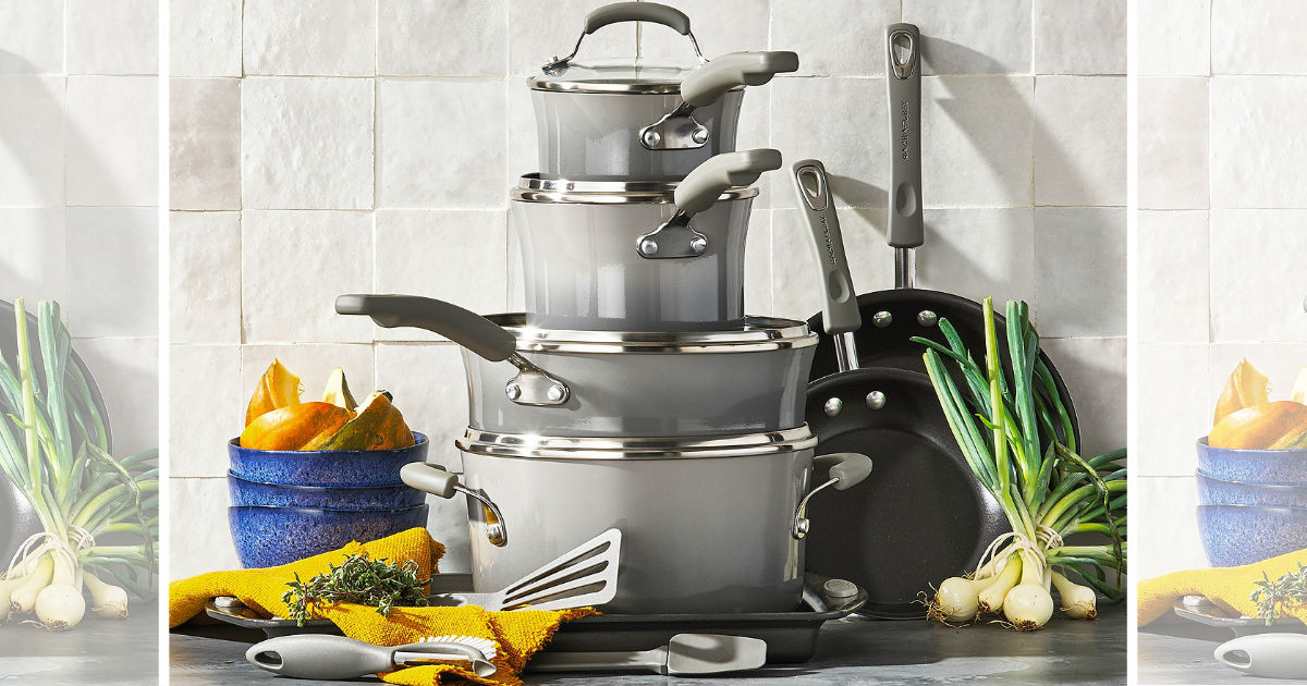 Rachael Ray 14-Pcs Nonstick Cookware Set ONLY $65 (Reg $300)