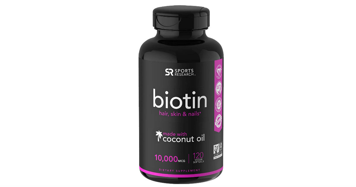 Biotin with Organic Coconut Oil Softgels ONLY $14.90. (Reg. $40)