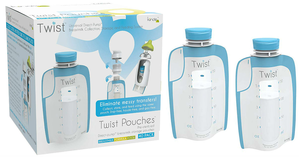 Kiinde Breast Milk Storage Twist Pouches 40-ct Pk ONLY $6.99 (Reg $15)