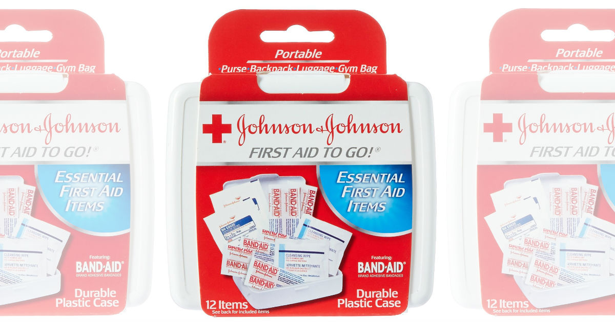 Johnson & Johnson First Aid To Go 12-Pieces ONLY $0.99