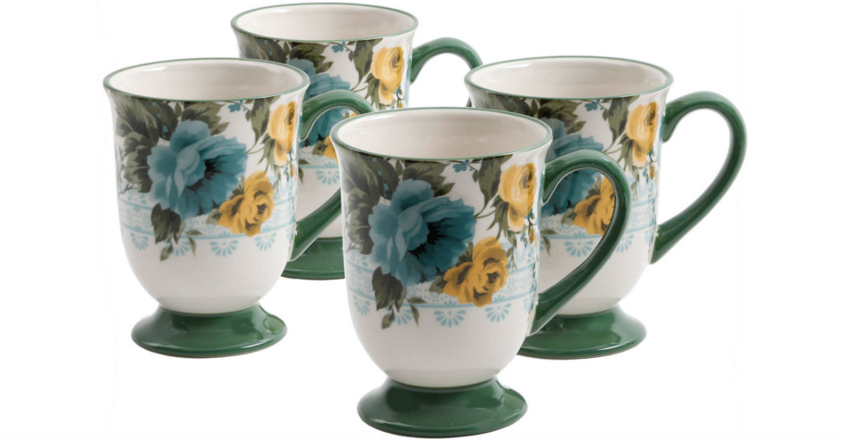 The Pioneer Woman 4-Piece Mugs Set ONLY $9.99 at Walmart