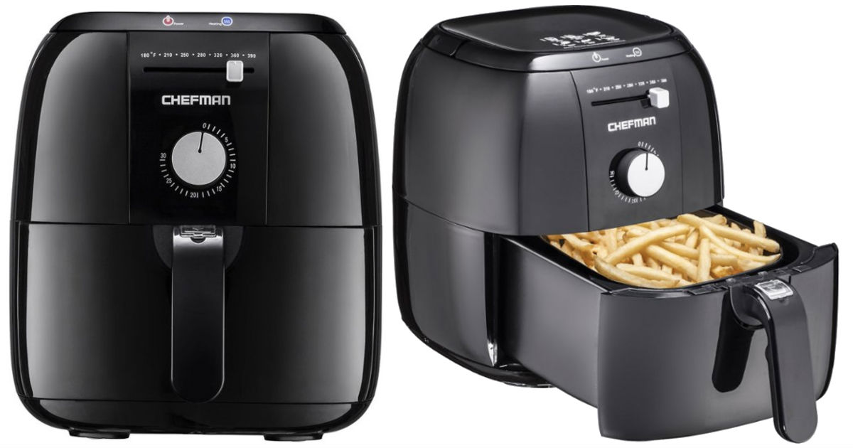 Chefman 2.5L Analog Air Fryer Black ONLY $39.99 (Reg $120)