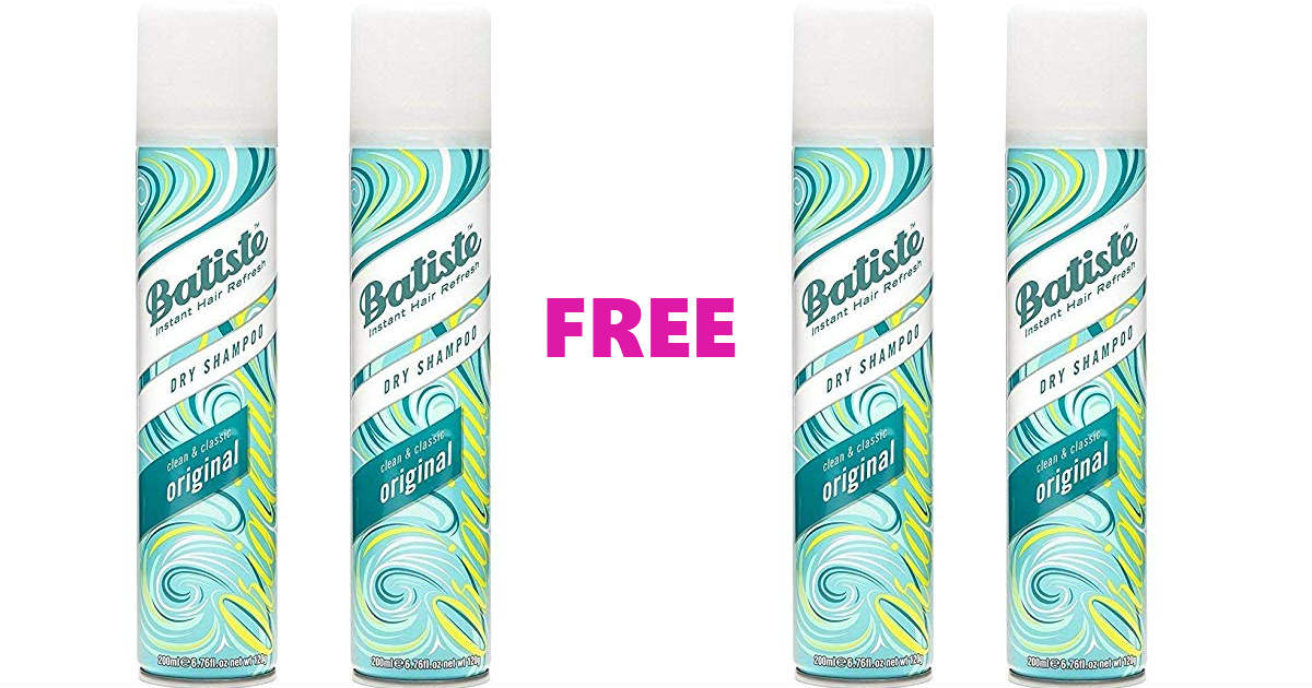 Free batiste dry shampoo at Walmart