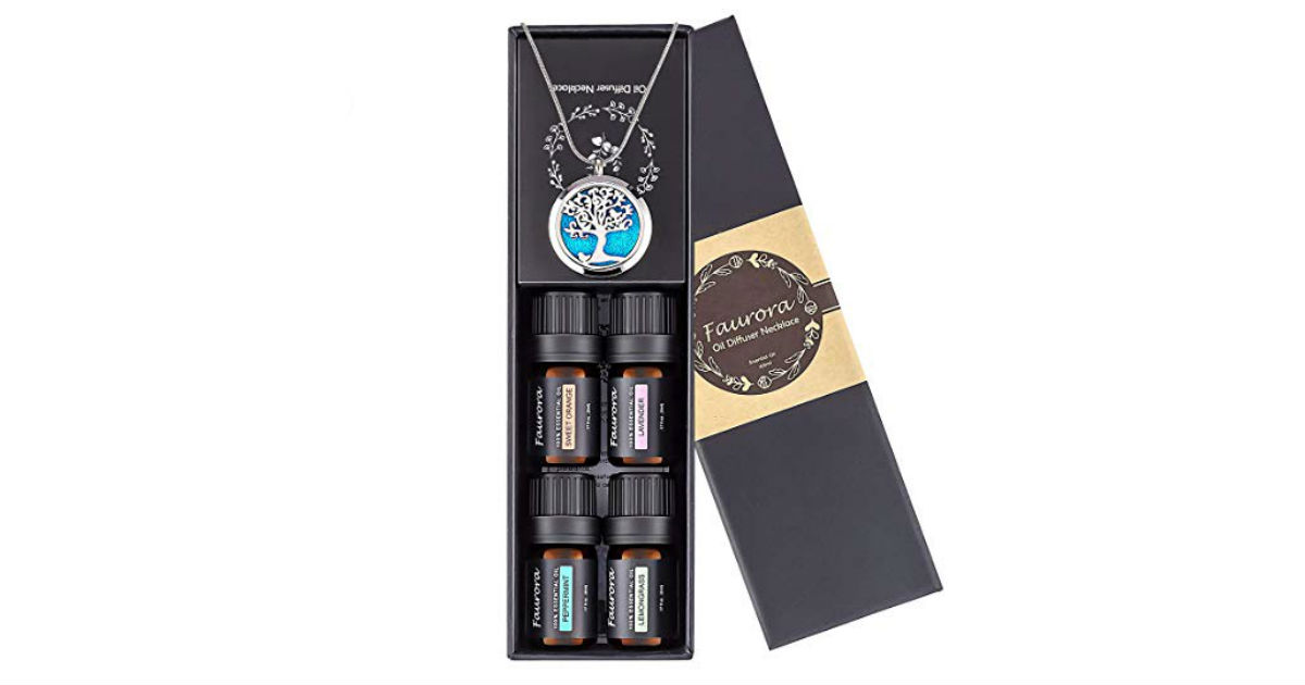 Essential Oil Necklace Gift Set ONLY $15.12 (Reg. $31)