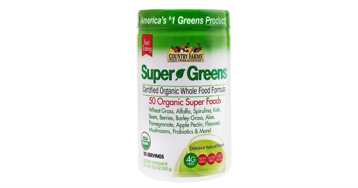 Country Farms Super Greens Drink Mix ONLY $9.86 (Reg. $20)