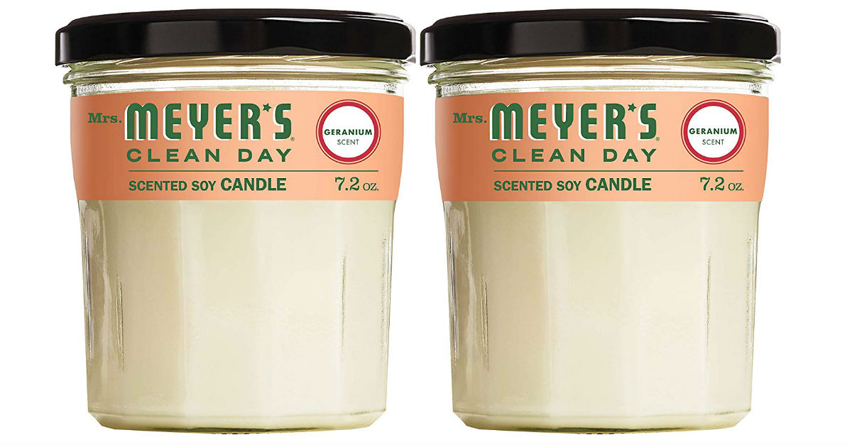 Mrs. Meyers Soy Candles ONLY $6.60 Each on Amazon!