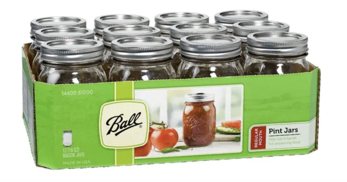 Ball 12-Count Glass Mason Jars ONLY $5.49 at Target (Reg $9)