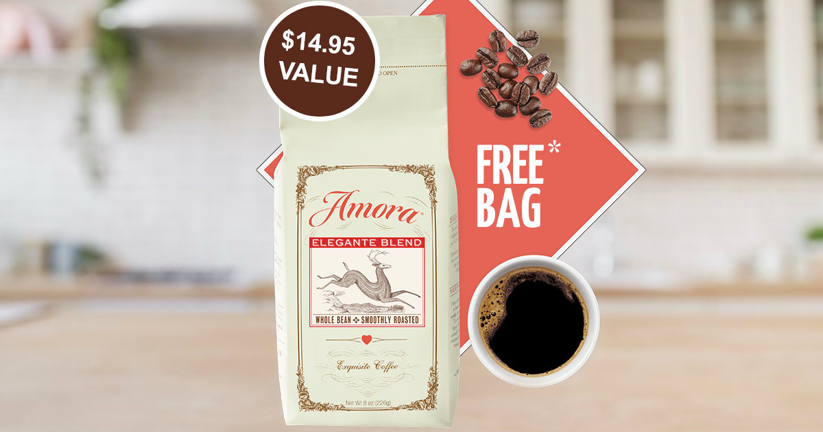 FREE Amora Premium Coffee - Just Pay $1 Shipping