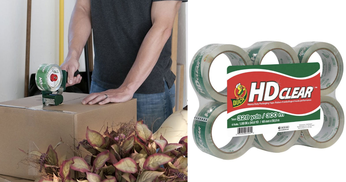 Duck HD Clear Packaging Tape Refills 6-Pk ONLY $8.32 Shipped