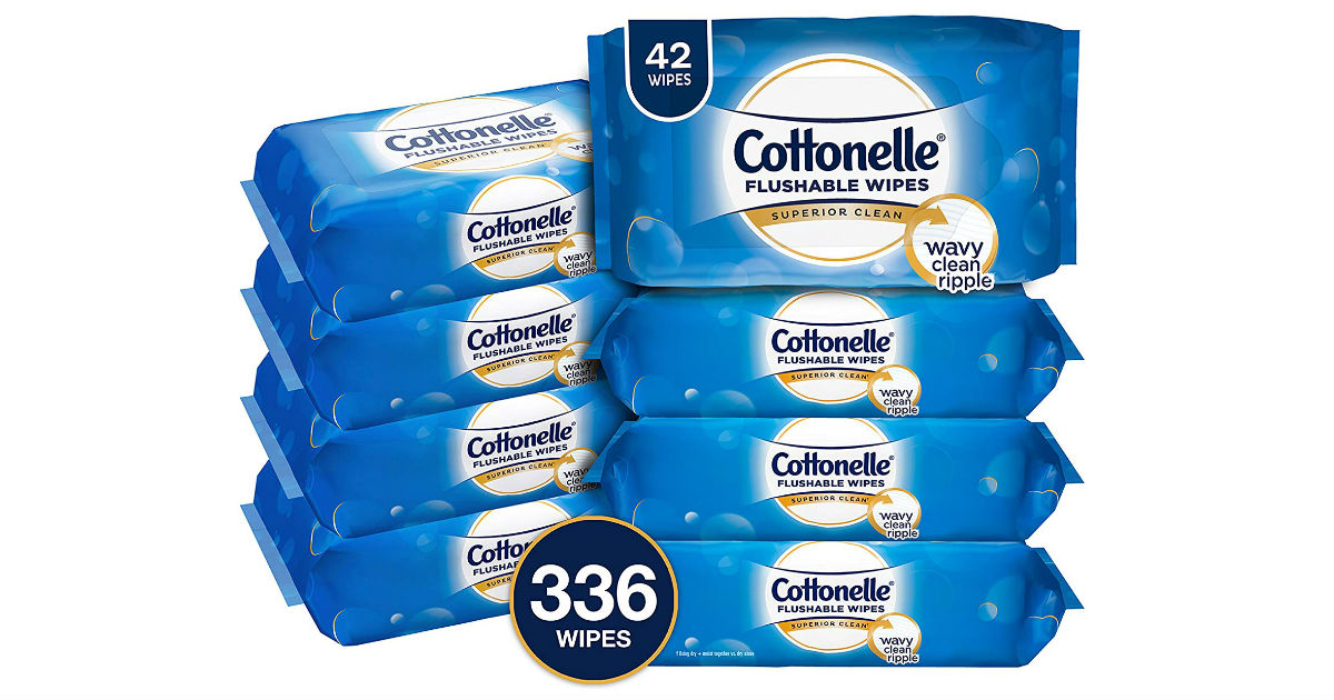 8-Pack of Cottonelle FreshCare Flushable Wipes. 