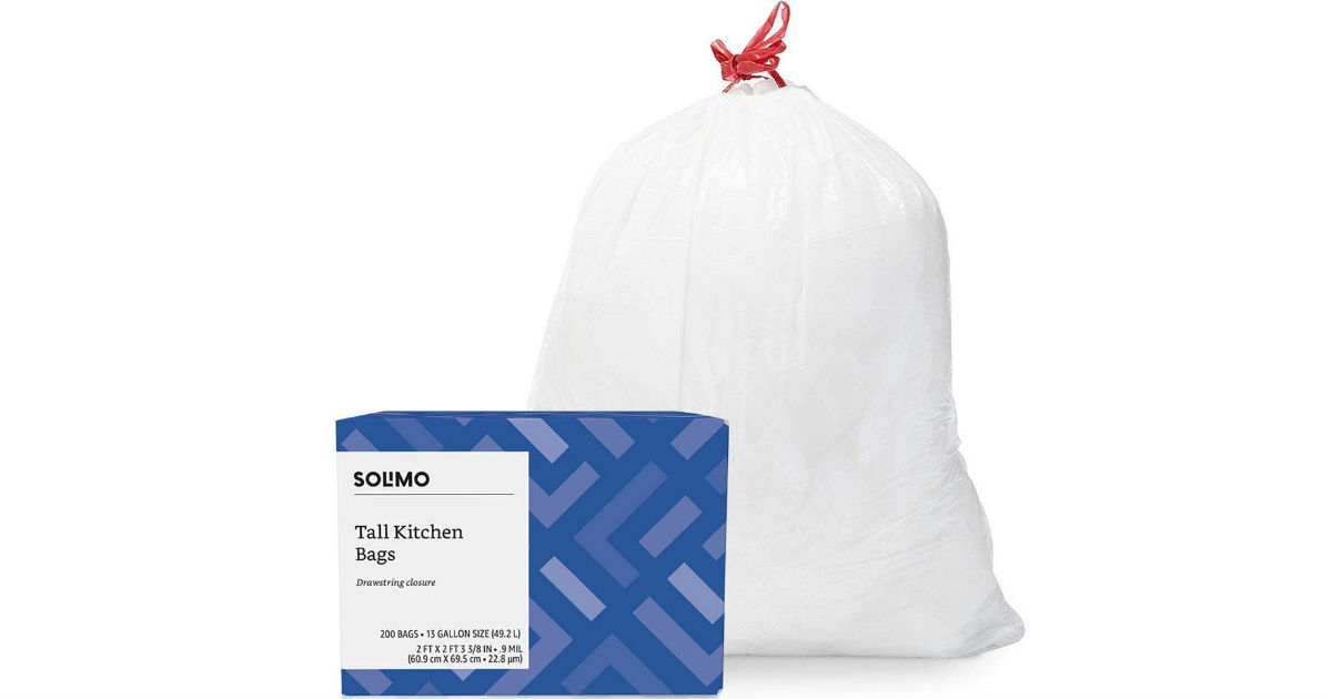 Solimo Tall Kitchen Trash Bags 200-Pk ONLY $15.95 (Reg $21)