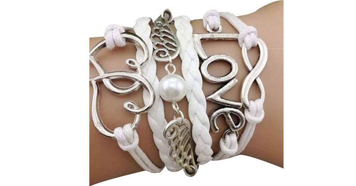 White Friendship Bracelet Braiding Love Wings ONLY $1.51 Shipped