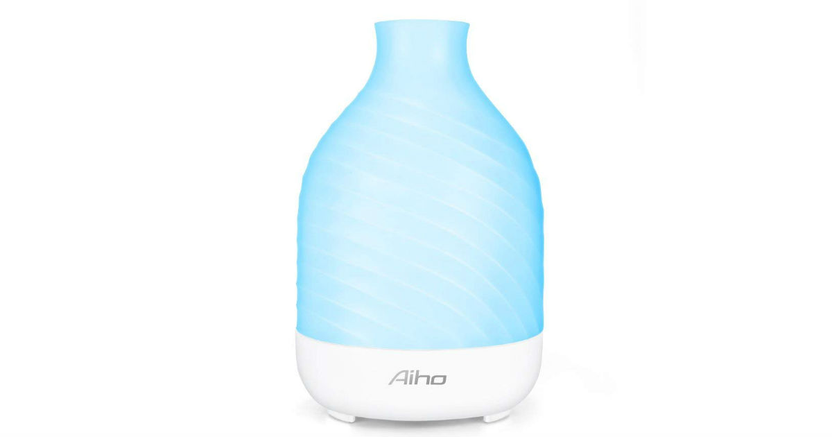Aiho Ultrasonic Humidifier Aromatherapy Diffuser ONLY $10.63 