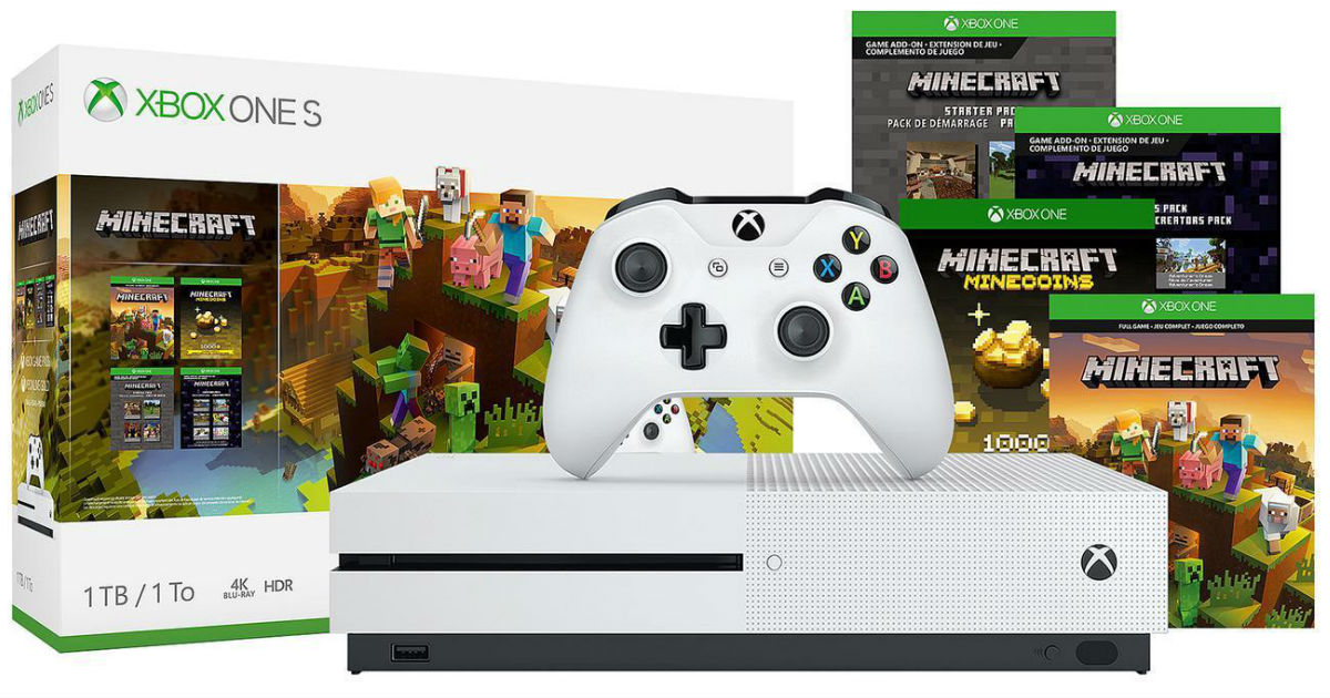 Xbox One S 1TB Console Minecraft Bundle ONLY $199.99 (Reg $300)