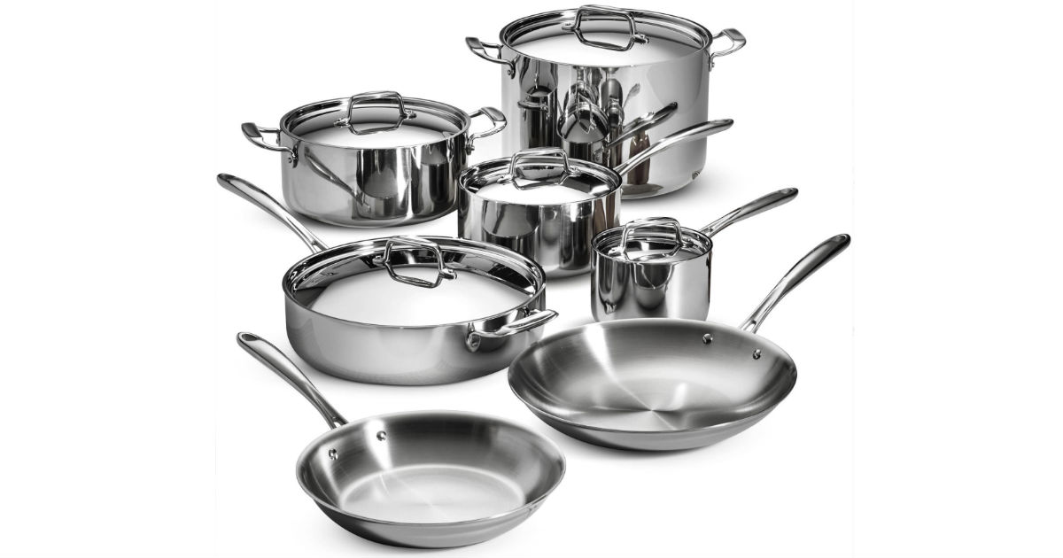 Tramontina 12-Piece Stainless Steel Cookware Set ONLY $199.99
