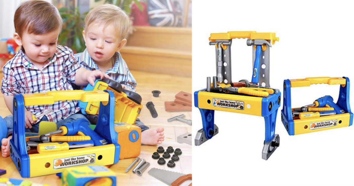 Kids Toy Tools & Workbench Set 70 Pcs ONLY $13.99 on Amazon