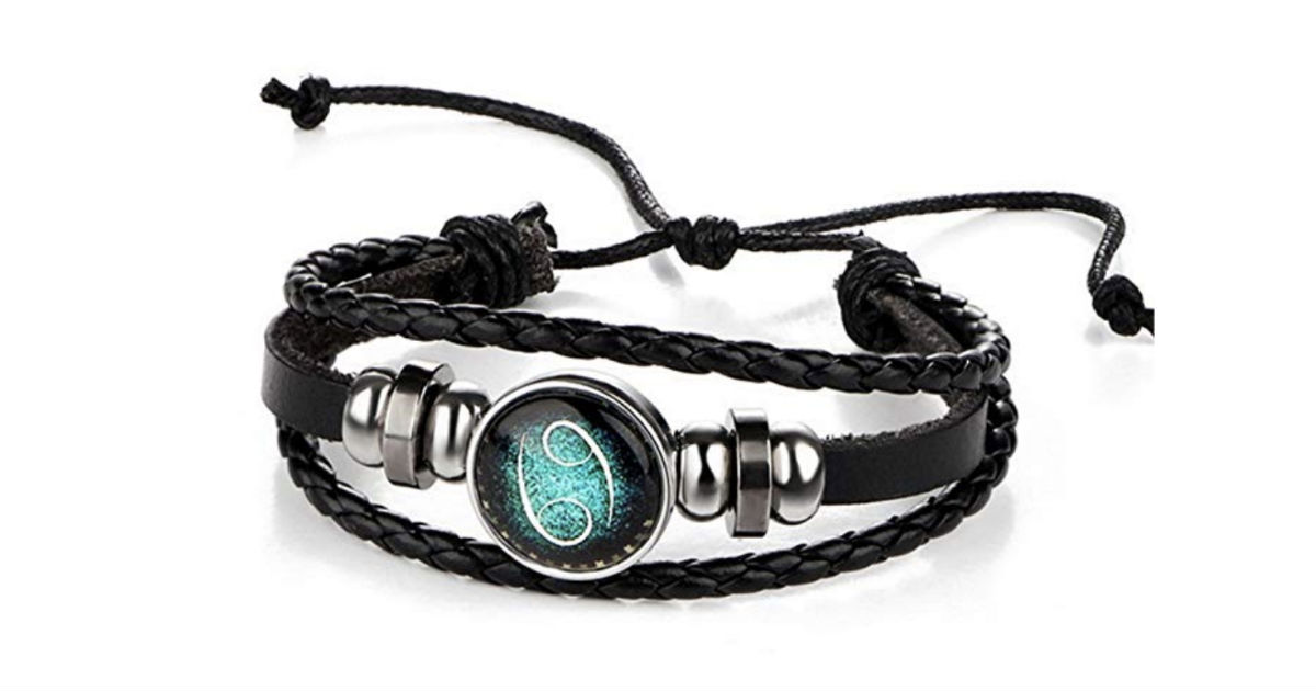 Twelve Constellation Leather Bracelet ONLY $1.51 Shipped