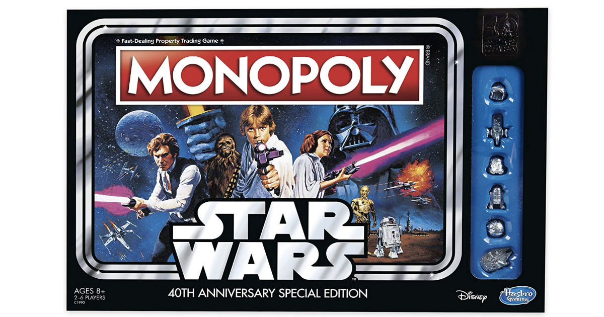 Hasbro Monopoly Game Star Wars 40th Anniversary ONLY $15