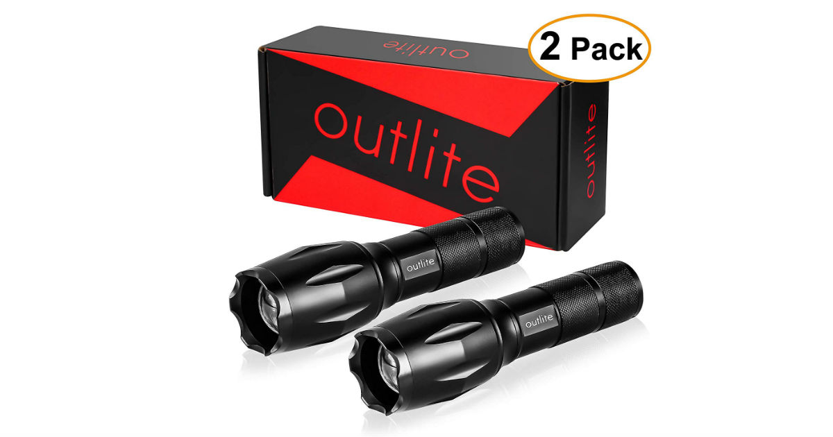 Outlite LED Tactical 2-Pack Flashlight ONLY $10.49 on Amazon