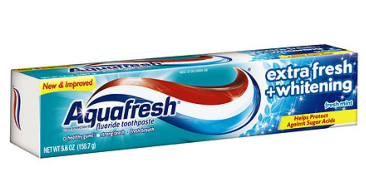 Aquafresh Toothpaste Only $0.17 at Walmart (Reg. $1.67)