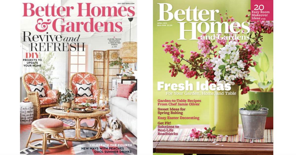 Free Subscription to Better Homes and Gardens Magazine Free Product