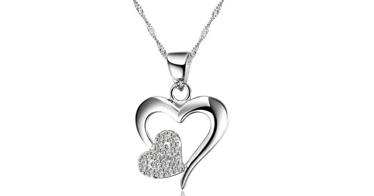 Love Heart Pendant Necklace ONLY $2.60 Shipped