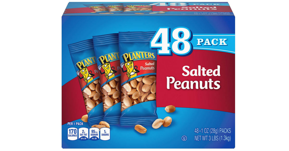Planters Salted Peanuts 48 Packs ONLY $7.44