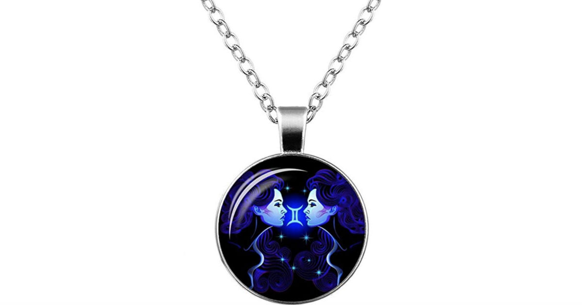 12 Star Time Gem Glass Pendant Necklace  ONLY $1.51 Shipped