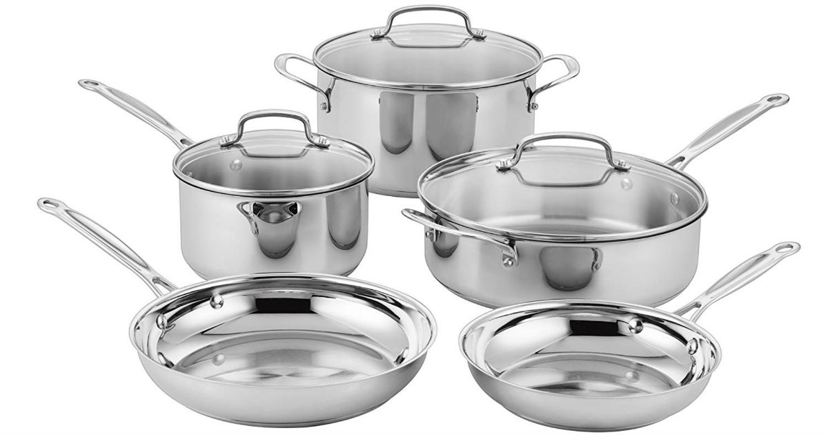 Cuisinart Classic Stainless Steel Cookware 8 Pc Set ONLY $99.99