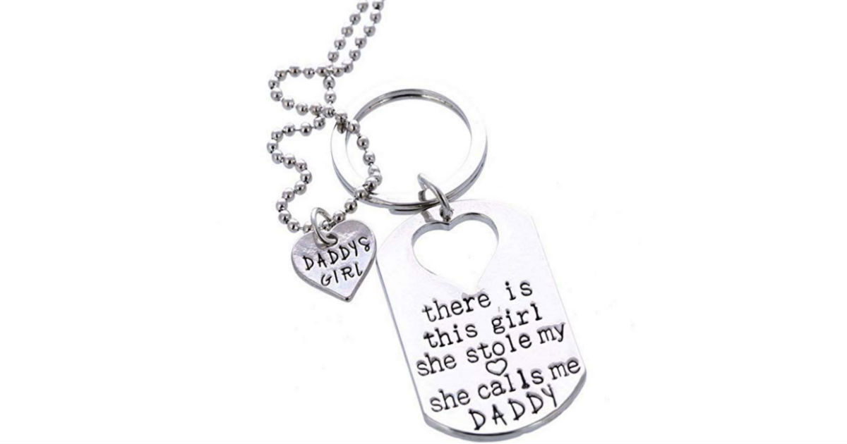 Daddy Daughter Necklace and Key Chain ONLY $3.99 Shipped
