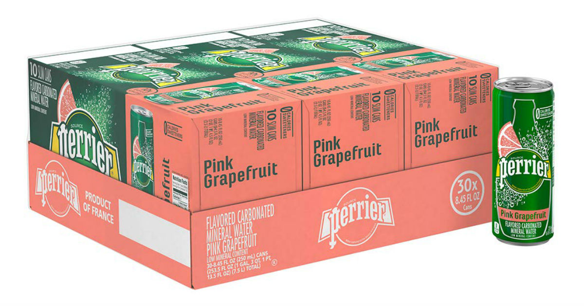 Perrier Sparkling Mineral Water 30-Pack ONLY $11.49 on Amazon