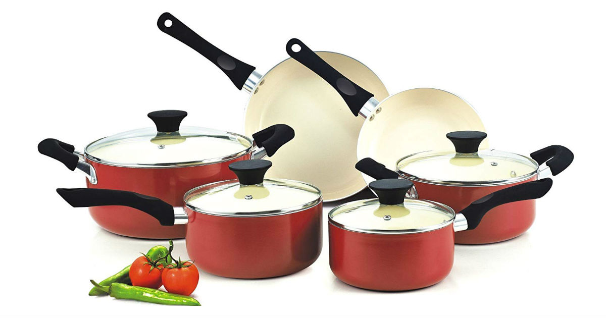 Cook N Home 10-Piece Cookware Set ONLY $45.97 (Reg. $76)