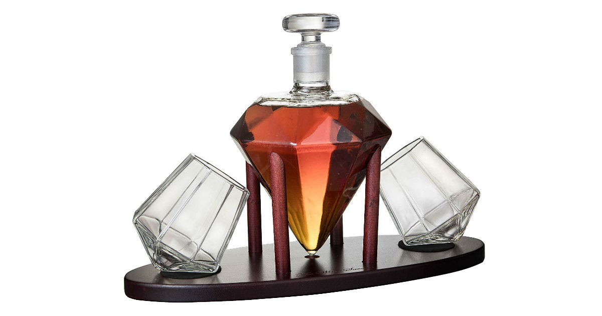 Diamond Whiskey Decanter ONLY $46.49 (Reg. $120)