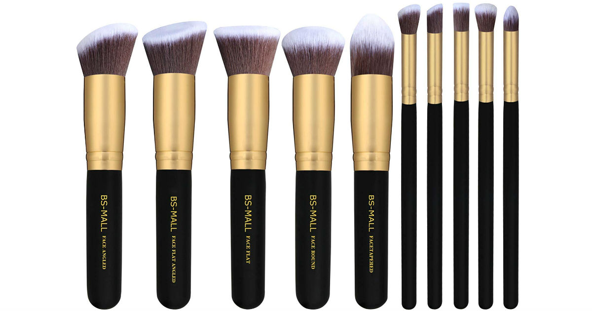 Premium Makeup Brush Set 10-Piece ONLY $7.99 on Amazon