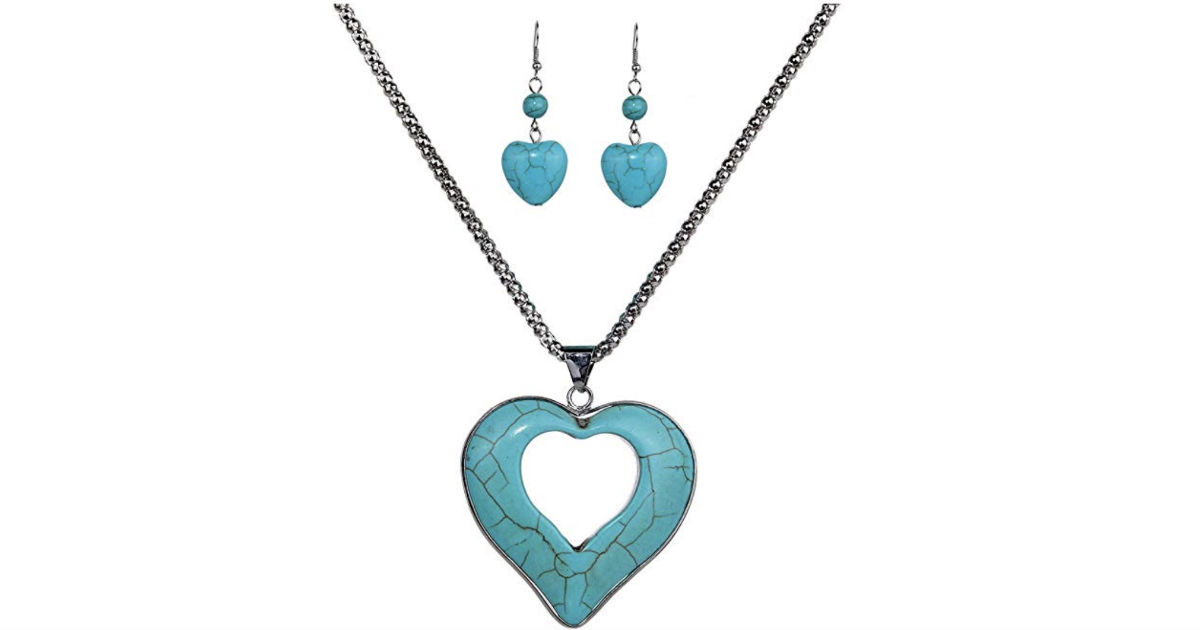 Vintage Pretty Hollow Heart Jewelry Set ONLY $4.99 Shipped