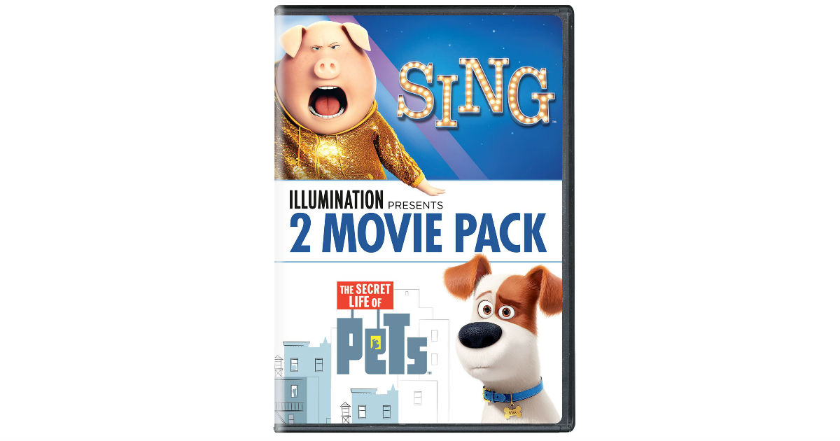 Sing/The Secret Life of Pets 2-Movie Pack ONLY $10.99 (Reg. $23)